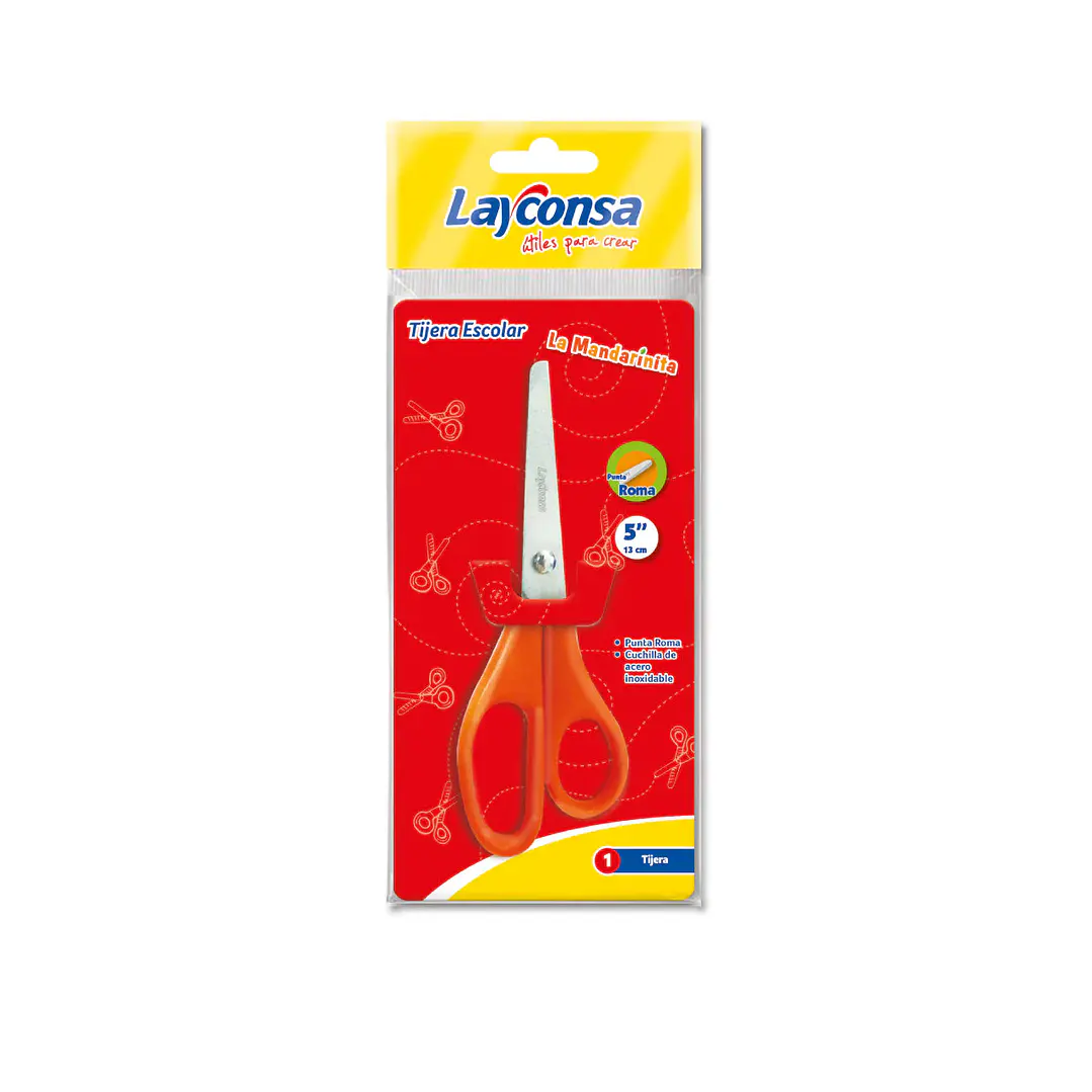 TIJERA LAYCONSA LA MANDARINITA 5''  13CM 1
