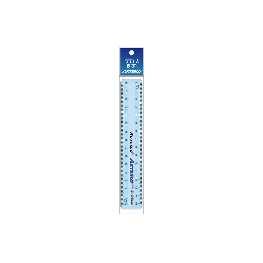 REGLA ARTESCO TRANSP. X 15 CM 1