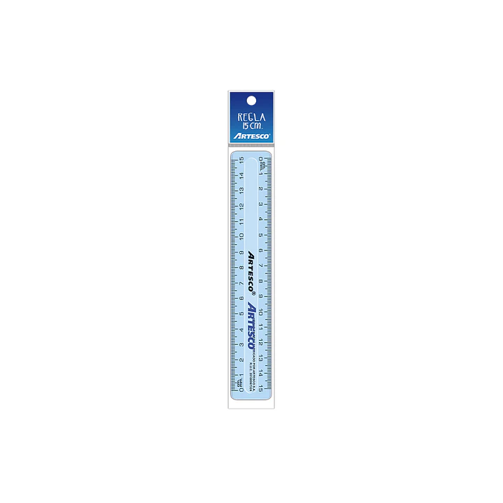 REGLA ARTESCO TRANSP. X 15 CM 1