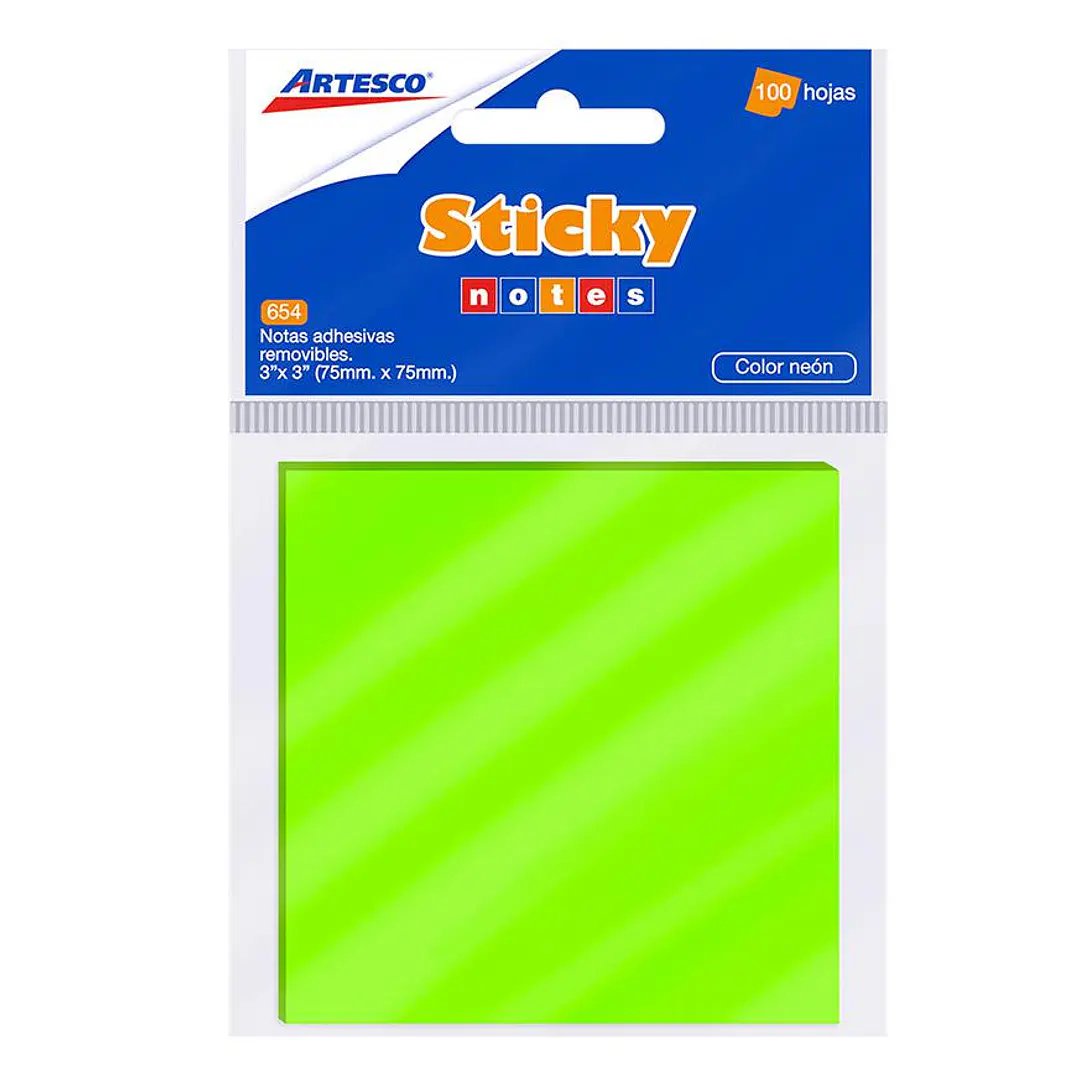 POST IT ARTESCO 654 100H NEON 2