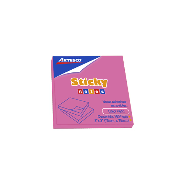 POST IT ARTESCO 654 100H NEON 4