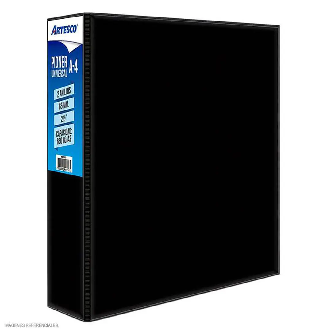PIONER ARTESCO A4 02 ANILL 65MM NEGRO PRESENTACION 1