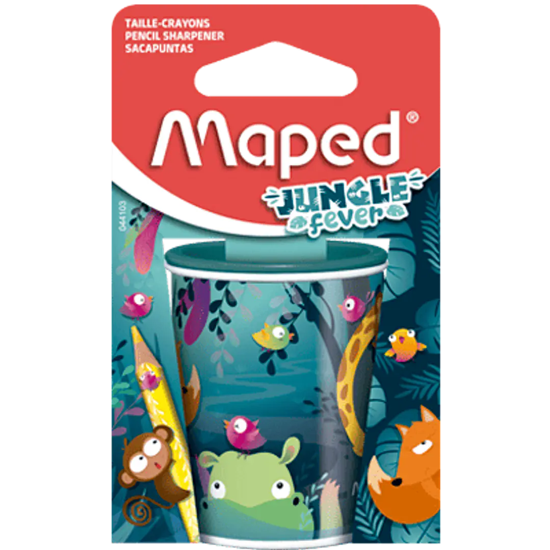 TAJADOR  MAPED  JUNGLE FEVER 2 HUECOS    BLISTER   044103 1