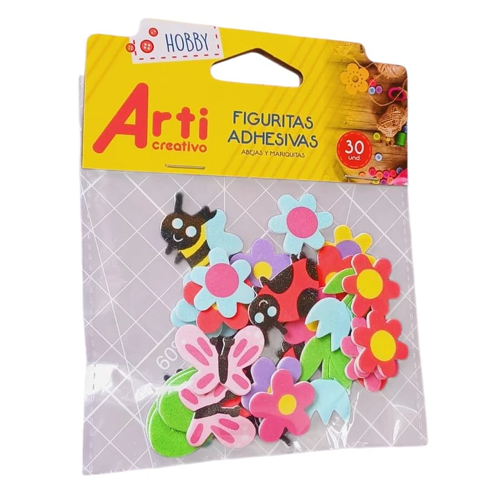 FIGURITAS ADHESIVAS ABEJAS Y MARIQUITAS ARTI X 30 1