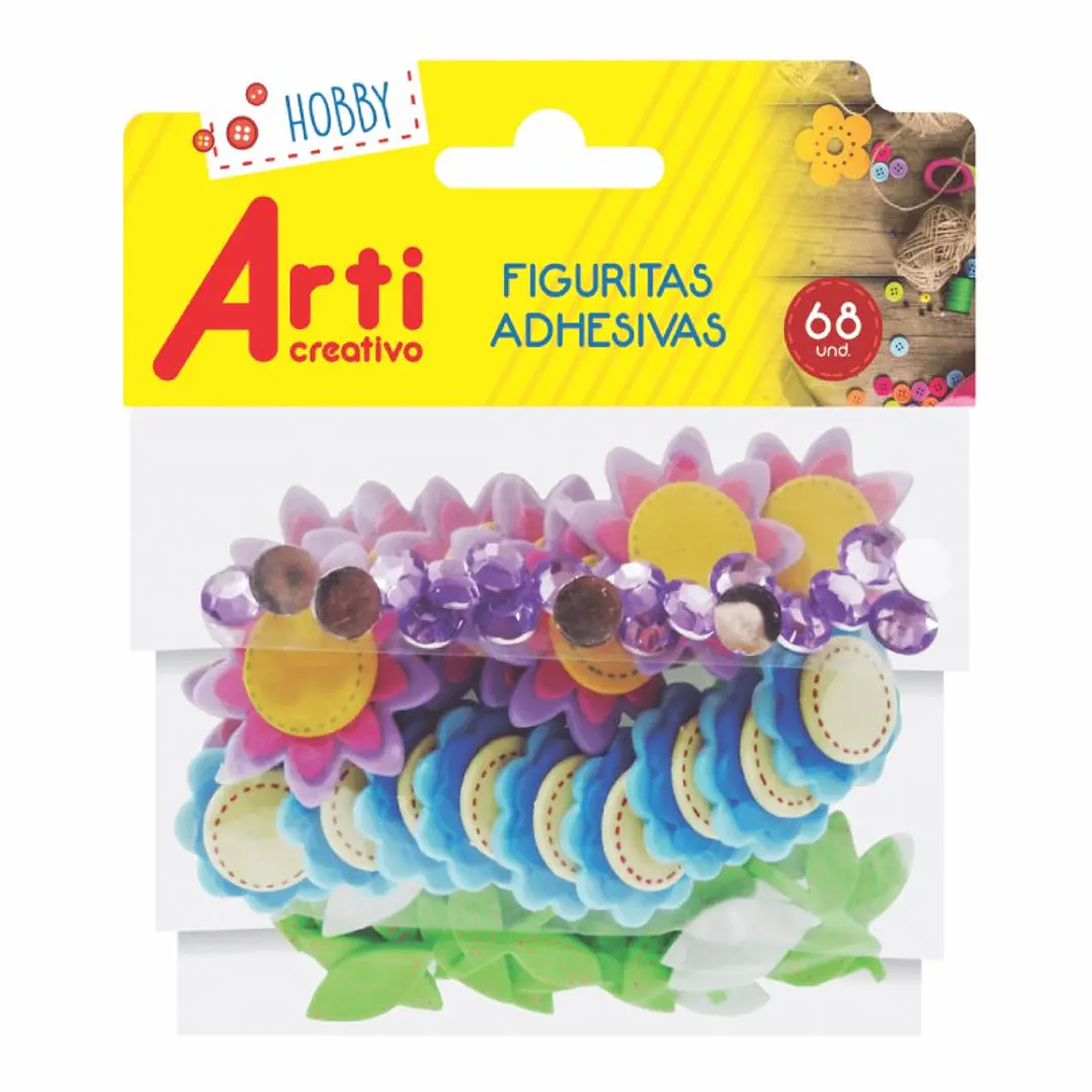 FIGURITAS ADHESIVAS FLORES 3D      TACF00004 1