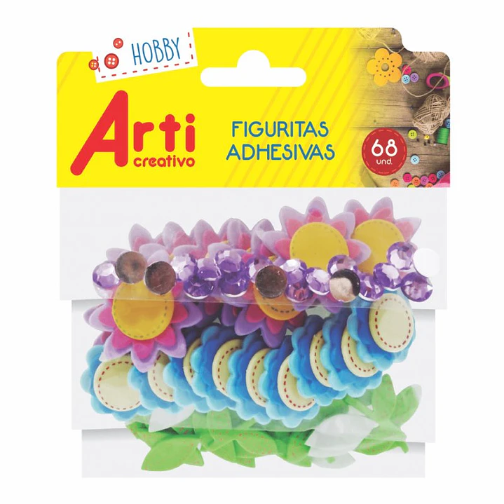 FIGURITAS ADHESIVAS FLORES 3D      TACF00004 1