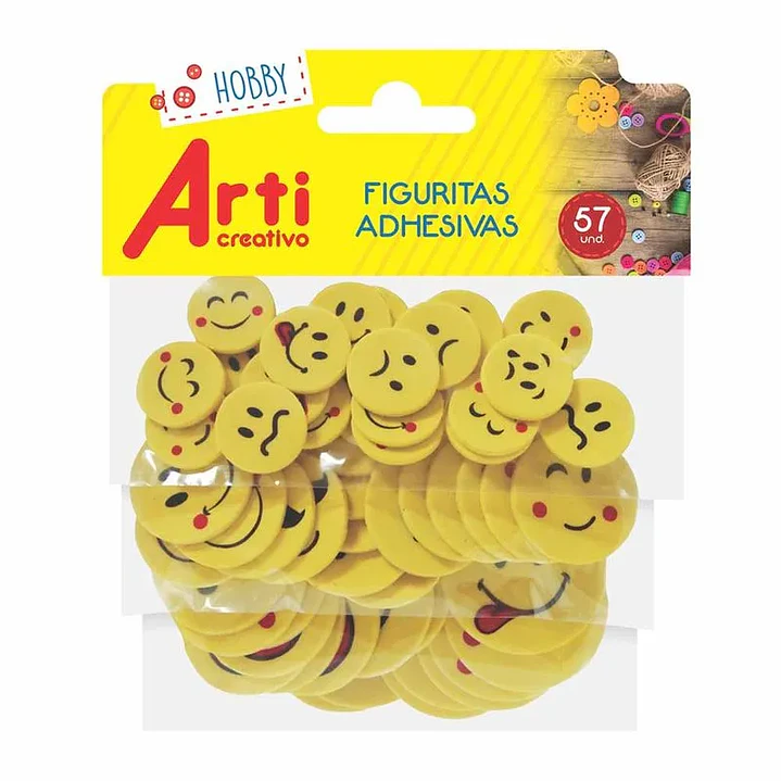 FIGURITAS ADHESIVAS EMOJIS ARTI X 20  1