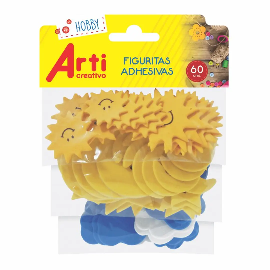 FIGURITAS ADHESIVAS SOL Y LUNA  1