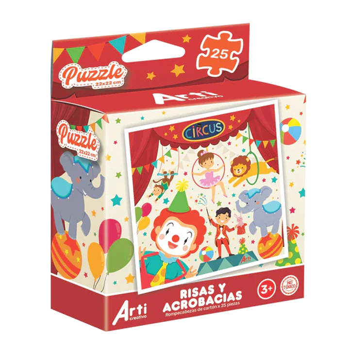 ROMPECABEZA ARTI RISAS Y ACROBACIAS X 25PZA  CARTON 22X22CM    TACJUE500-J 1