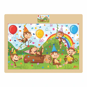 ROMPECABEZA ARTI MONKEY PARTY X 20 PZAS     TACJUEDI108