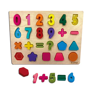 ROMPECABEZA ENCAJE EVAFLEX   NUMEROS Y FORMAS    EV02642