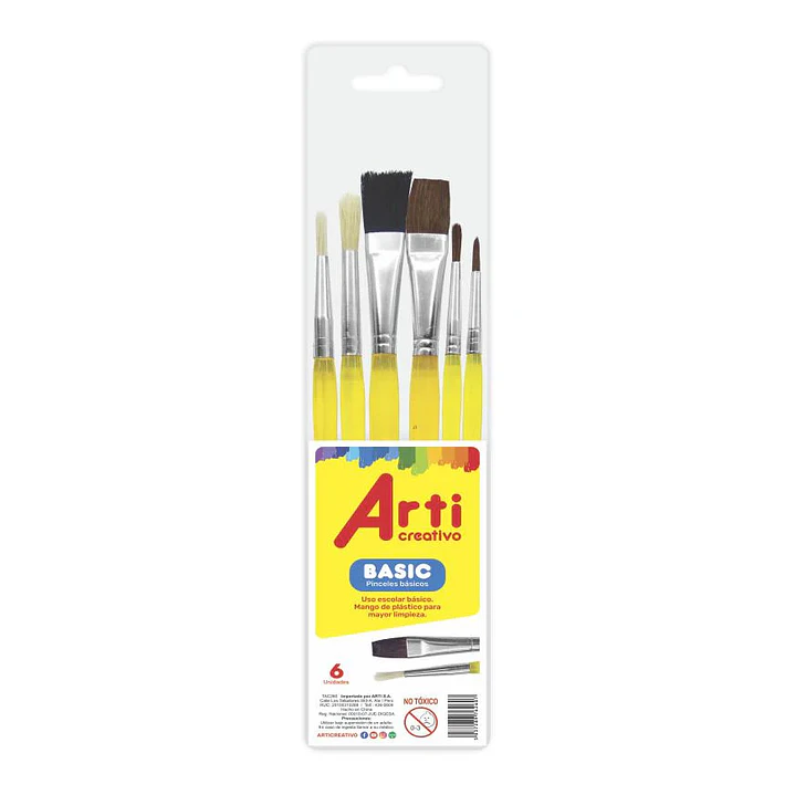 PINCEL ARTI BASIC      SET X 6  TAC260 1