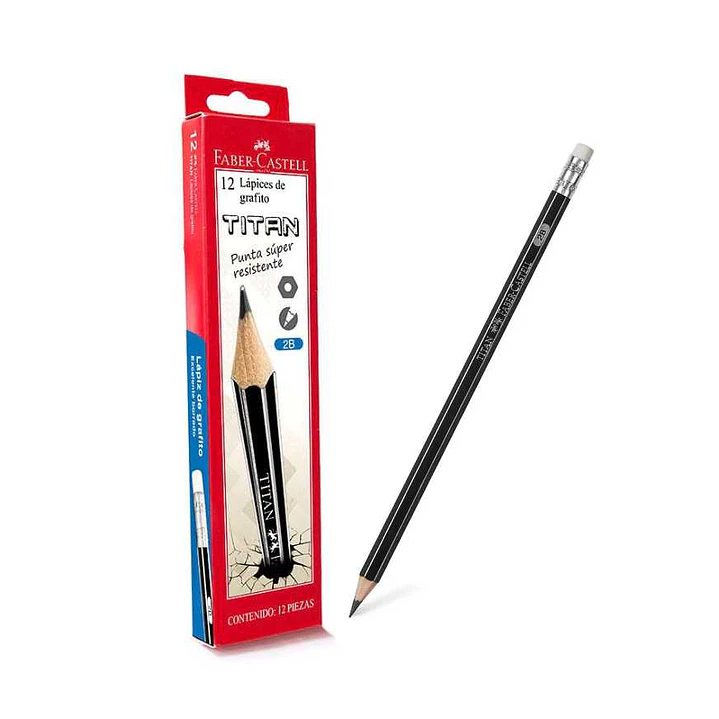 LAPIZ FABER TITAN-NEGRO/AMARILLO  2B C/BORRADOR 1