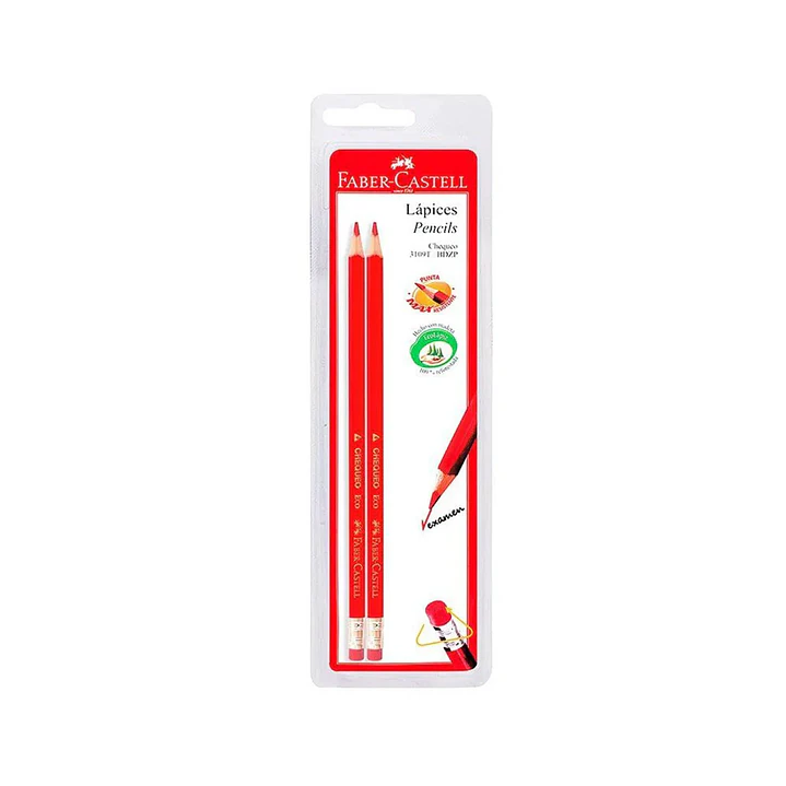 LAPIZ FABER CHEQUEO B-3109 X2  BLISTER   116123 1