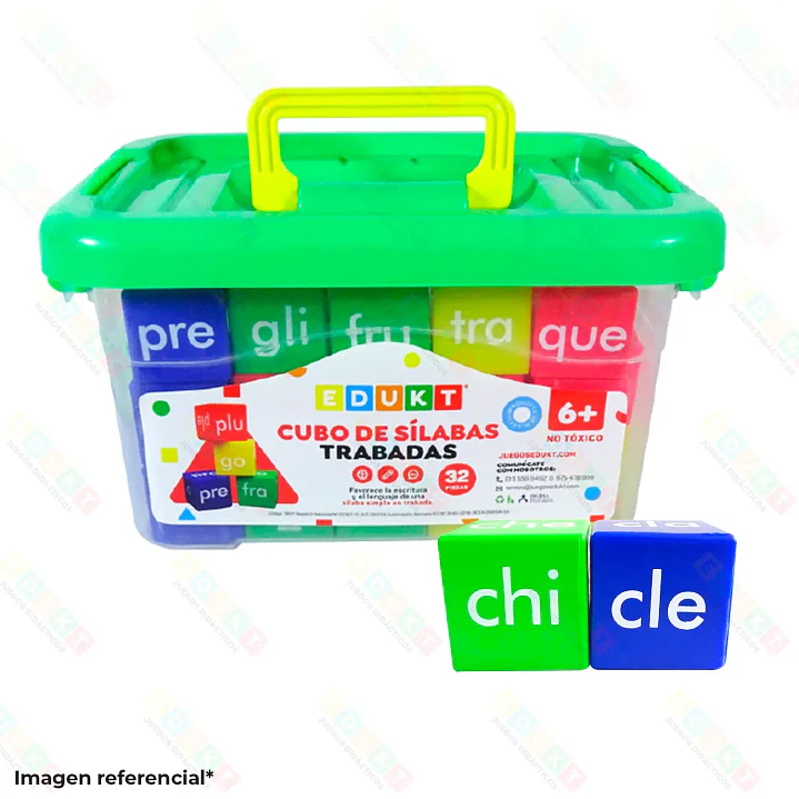 CUBO DE SILABAS TRABADAS EDUKT 1