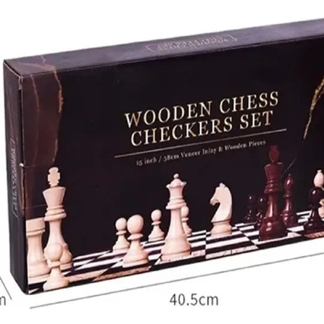 AJEDREZ IMANTADO WOODEN CHESS MEDIANO       JZ0042  CJA NEGRA 1