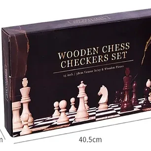 AJEDREZ IMANTADO WOODEN CHESS MEDIANO       JZ0042  CJA NEGRA
