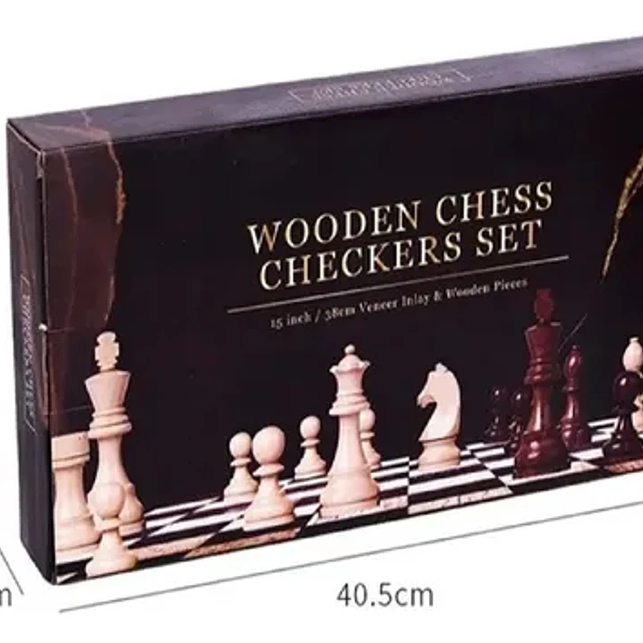 AJEDREZ IMANTADO WOODEN CHESS MEDIANO       JZ0042  CJA NEGRA 1