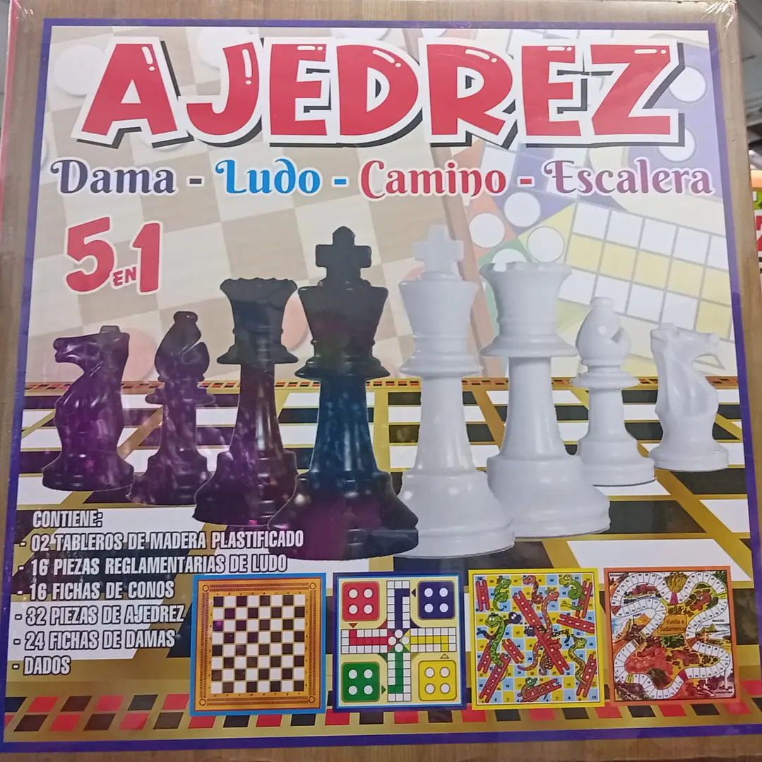 AJEDREZ 5 EN 1  GRAND. NACIONAL  SK-909 1