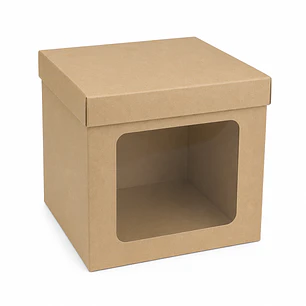 CAJA CUBO  #15 BASE/TAPA VENTANA 15X15X15