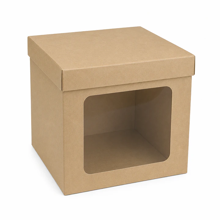 CAJA CUBO  #15 BASE/TAPA VENTANA 15X15X15 1