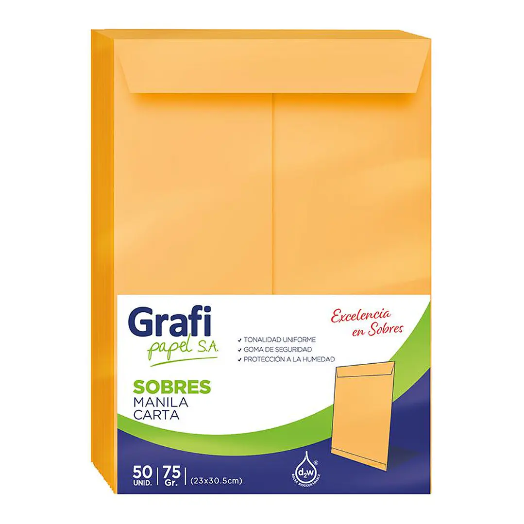 SOBRE MANILA GRAFI CARTA    x50 UNIDADES 1