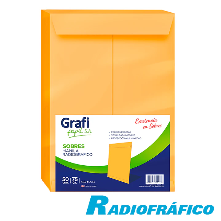 SOBRE MANILA GRAFI RADIOGRAFICO     x50 UNIDADES 1