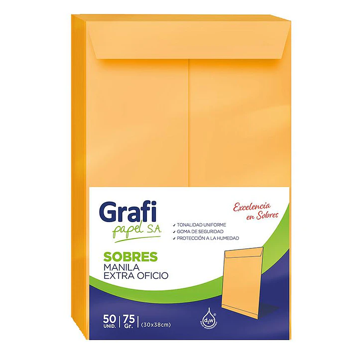 SOBRE MANILA GRAFI EXTRA OFICIO    x50 UNIDADES 1
