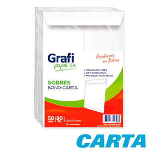 SOBRE BOND GRAFI  CARTA    23X30CM   x50 UNIDADES