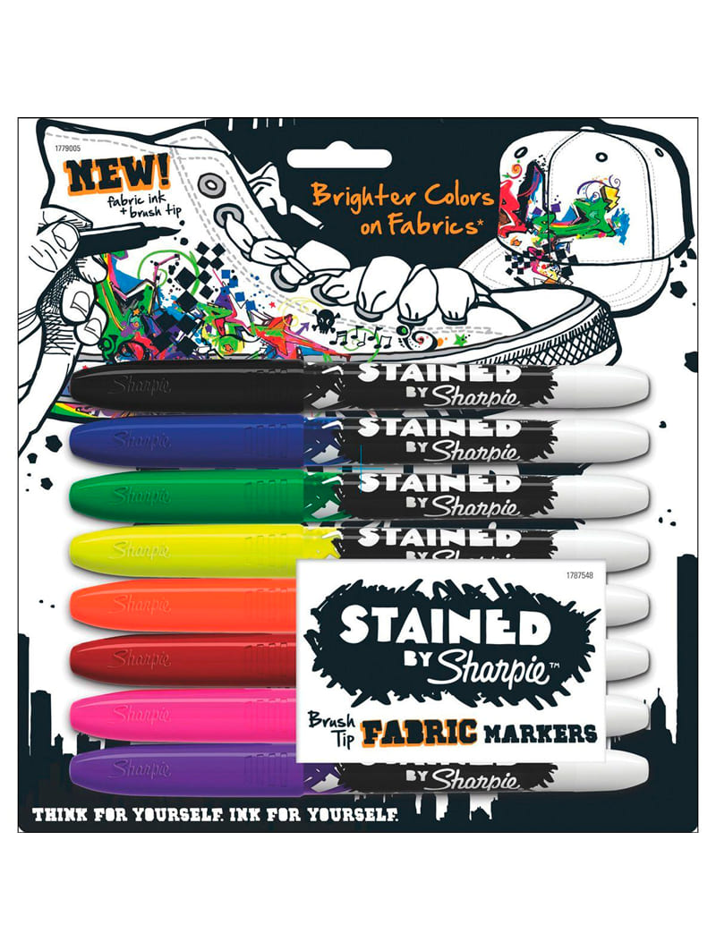 SHARPIE ROPA 8 COLORES