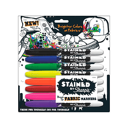 SHARPIE ROPA 8 COLORES