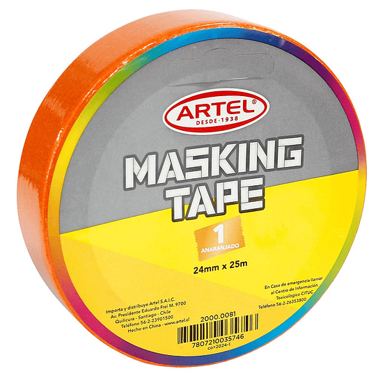 MASKING TAPE 24 MM X 25 MT NARANJO