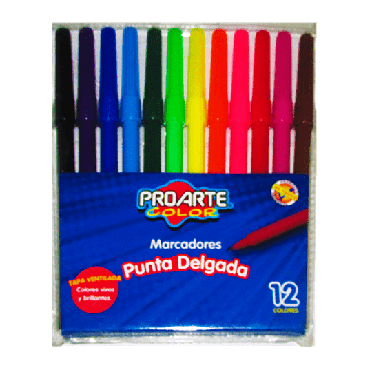 MARCADORES 12 COLORES PROARTE