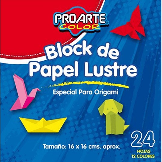 BLOCK PAPEL LUSTRE 16 X 16 24 HOJAS