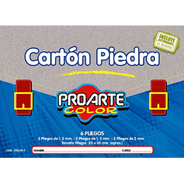 ESTUCHE CARTÓN PIEDRA 6 PLIEGOS