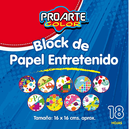 BLOCK PAPEL ENTRETENIDO 16 X 16 18 HOJAS