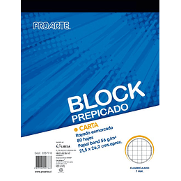 BLOCK PREPICADO CARTA 80 HOJAS 7 MM 