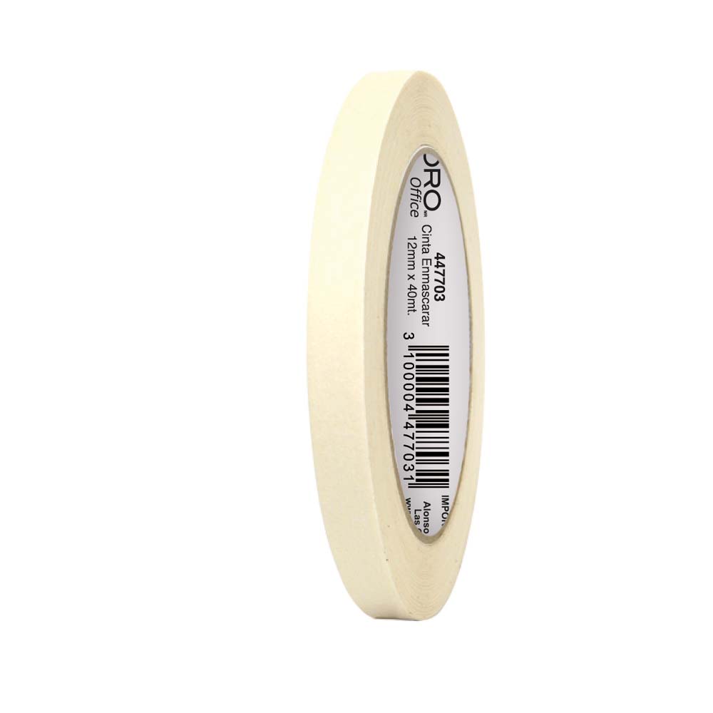 Cinta Enmascarar 12 Mm x 40 Mt Color Crema Lavoro