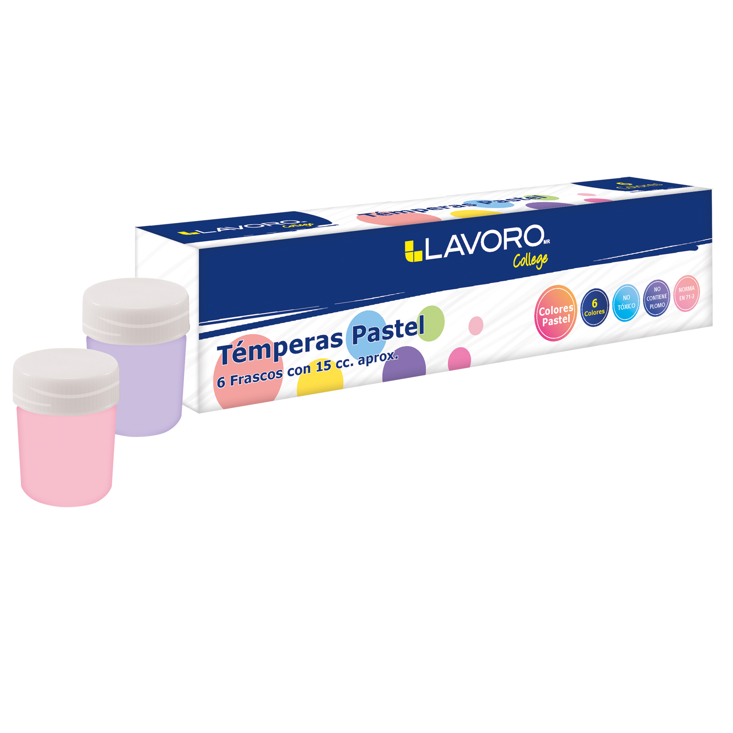 TÉMPERA PASTEL 6 COLORES