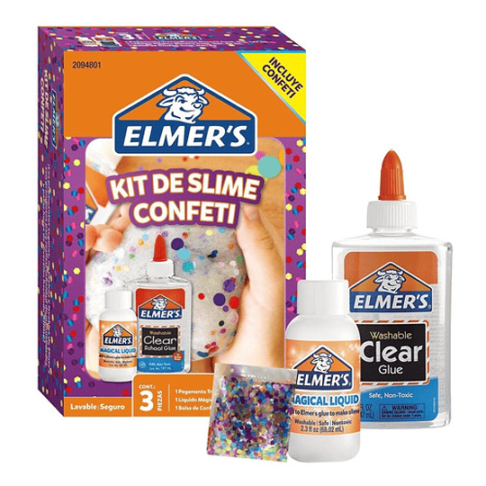 KIT DE SLIME CONFETI 3 PIEZAS