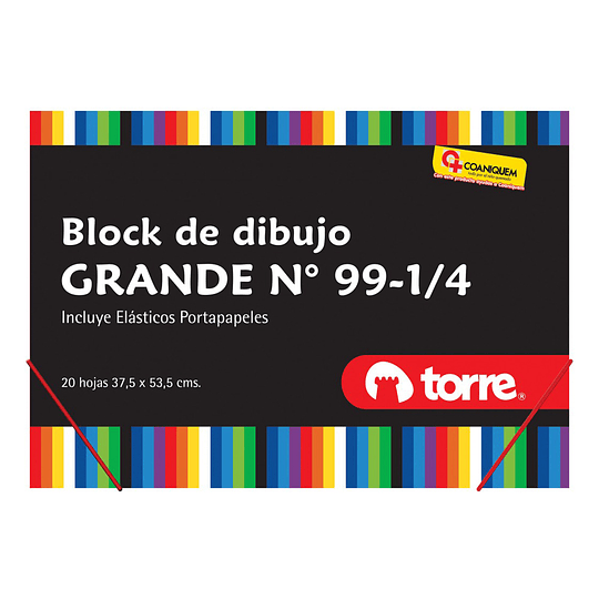 BLOCK DIBUJO GRANDE N°99 1/4 20 HJS C/ ELÁSTICOS