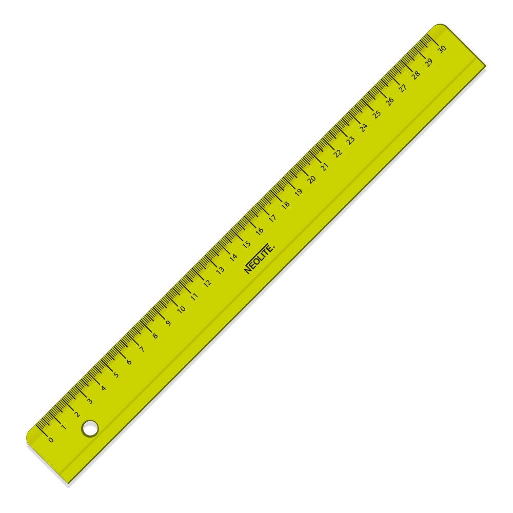REGLA BISELADA 30CM TRANSPARENTE