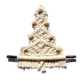 ÁRBOL NAVIDEÑO PEQUEÑO DE MACRAMÉ