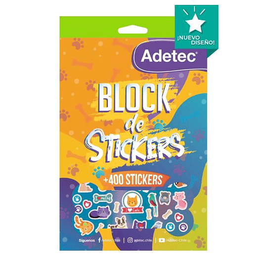 BLOCK DE STICKERS MASCOTAS 