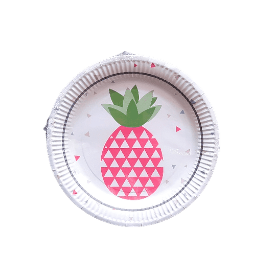 PLATO CARTÓN PIÑA 23.5 CM (8 PZS)