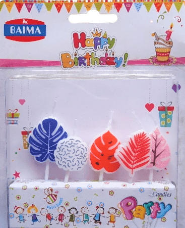 SET VELAS HOJAS (5 UDS)