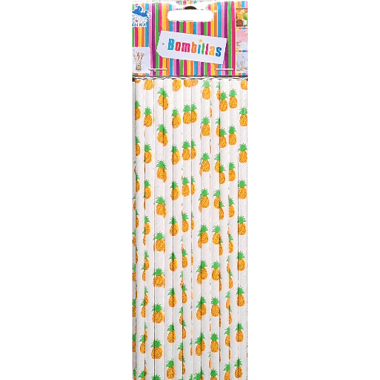 BOMBILLA DE PAPEL DISEÑO PIÑA (25 UDS)