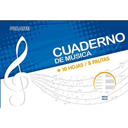 CUADERNO DE MÚSICA MEDIA PAUTA