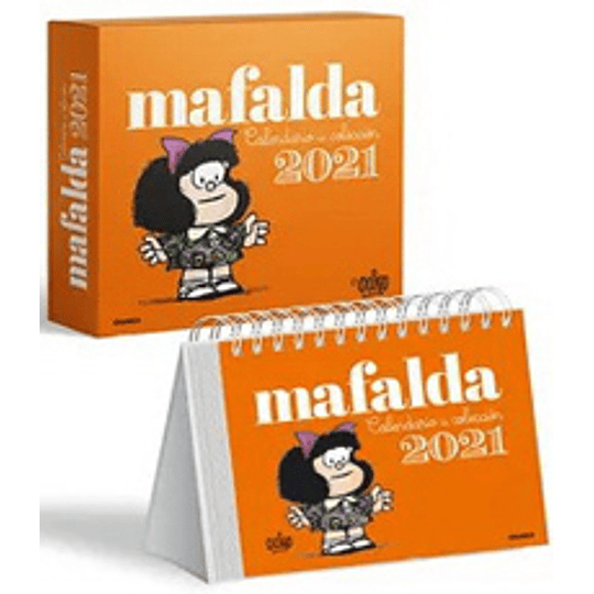 Calendario 2021 Mafalda Escritorio De Coleccion Naranja