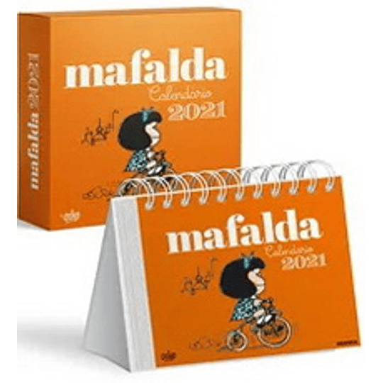Calendario 2021 Mafalda Escritorio Caja Naranja